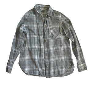 Old Navy Gray Plaid Women's Button Down Shirt